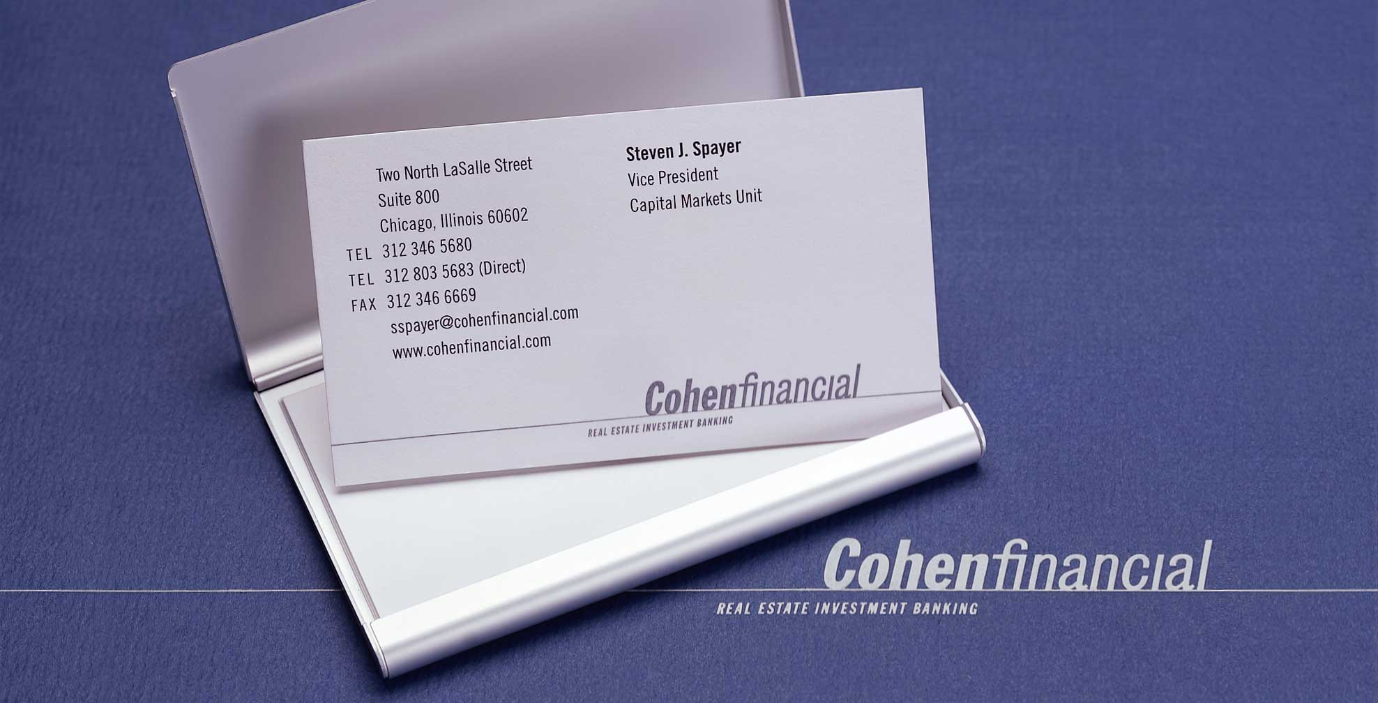 cohen-financial_business-card.jpg Art Direction by: Bart Crosby, Crosby Associates